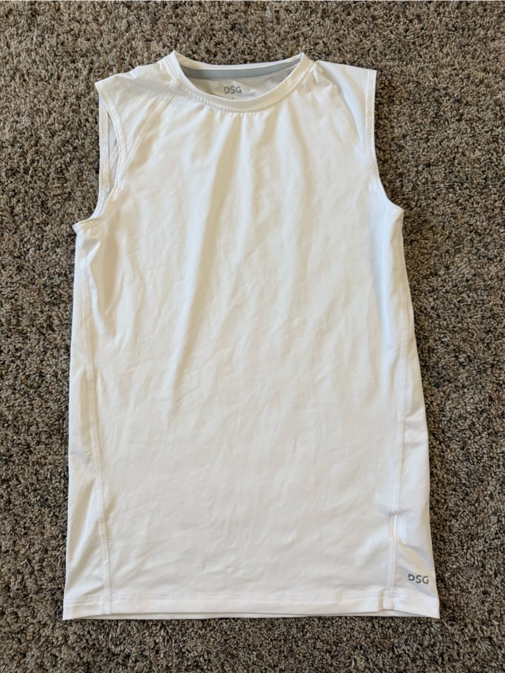 DSG White Kids Sleeveless Athletic Tank
